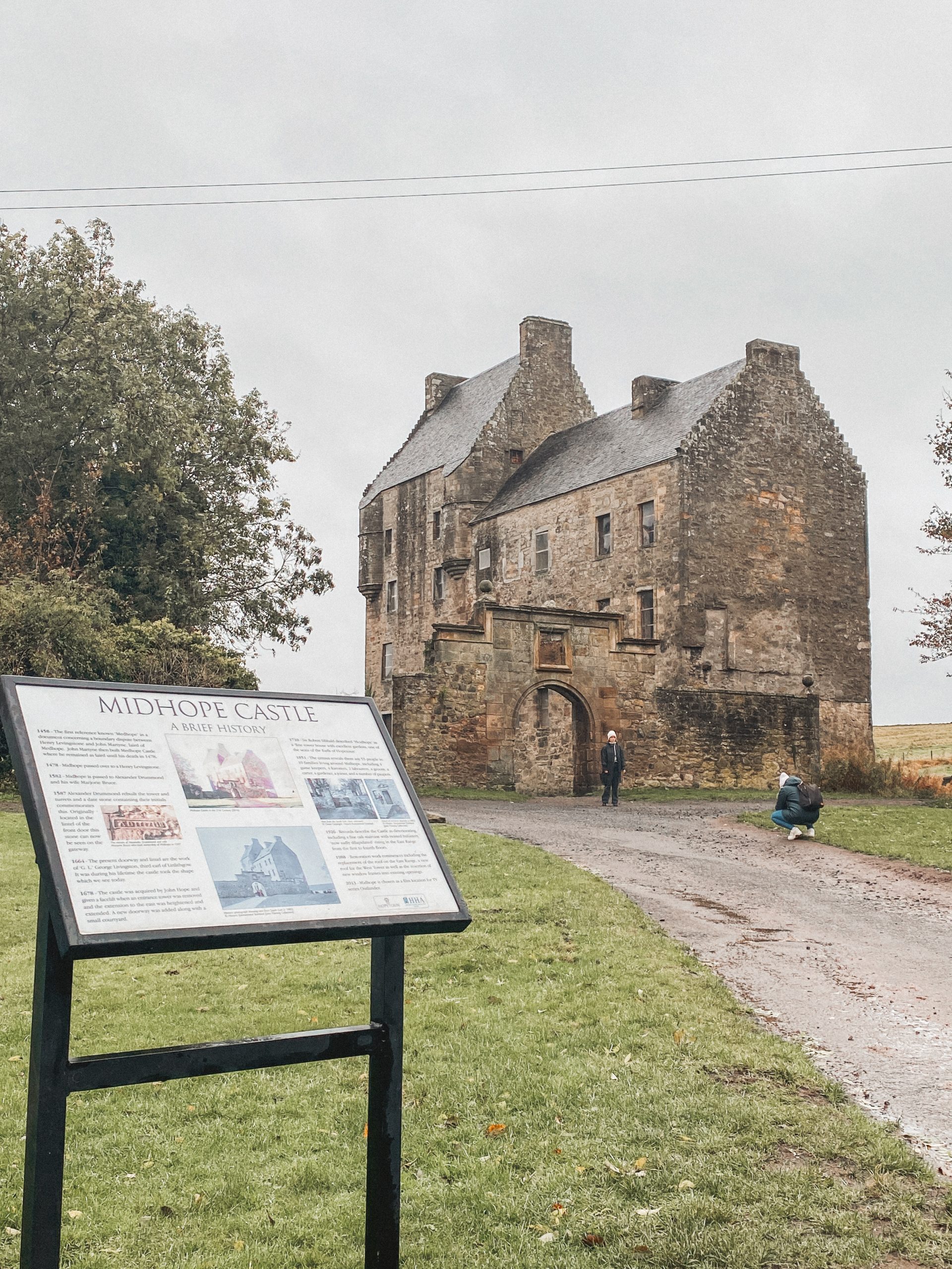 Midhope Castle, Scotland. This castle was used in Outlander as Lallybroch, Jamie Fraser's home