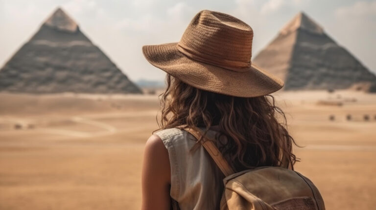 Ancient Pyramids of Giza in Egypt