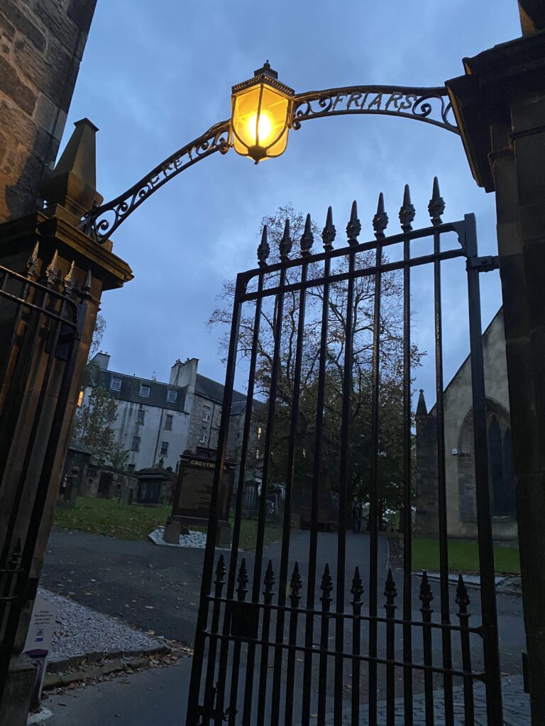 The entrance to Greyfriars Kirkyard, Edinburgh, Scotland